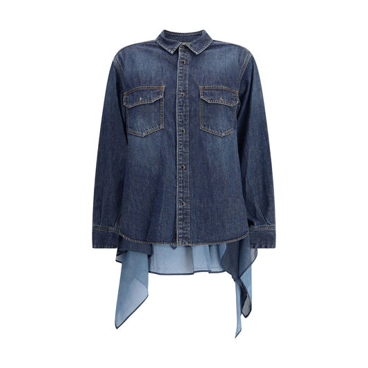 Denim and satin Shirt