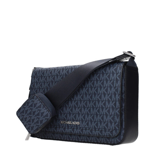 Blue Fabric Crossbody Bags