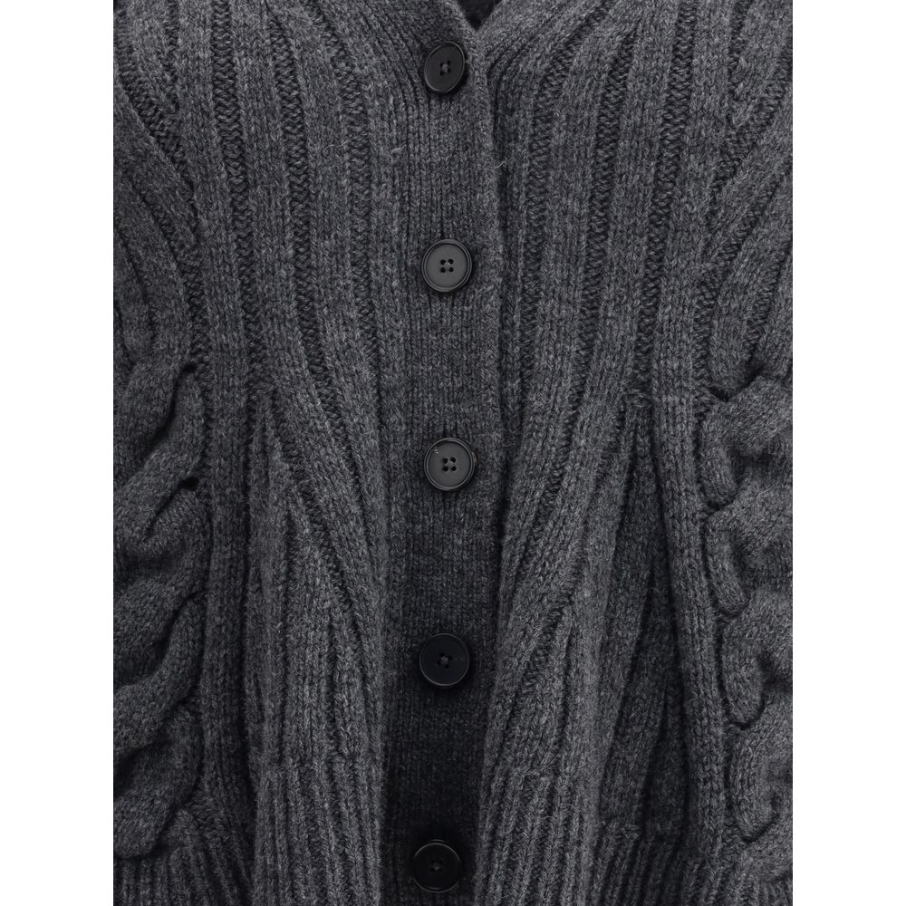 Peplum Cable Cardigan