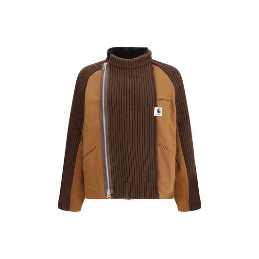 WIP Washed Duck x Wool Knit Jacket by Sacai x Carhartt