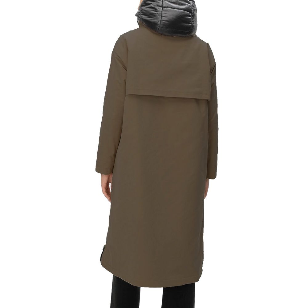 Fur Lining Midi Parka Coat