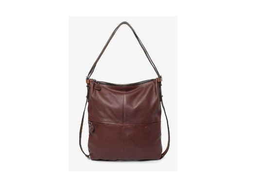Ample ed. 2 Tasche und Rucksack aus Leder Braun