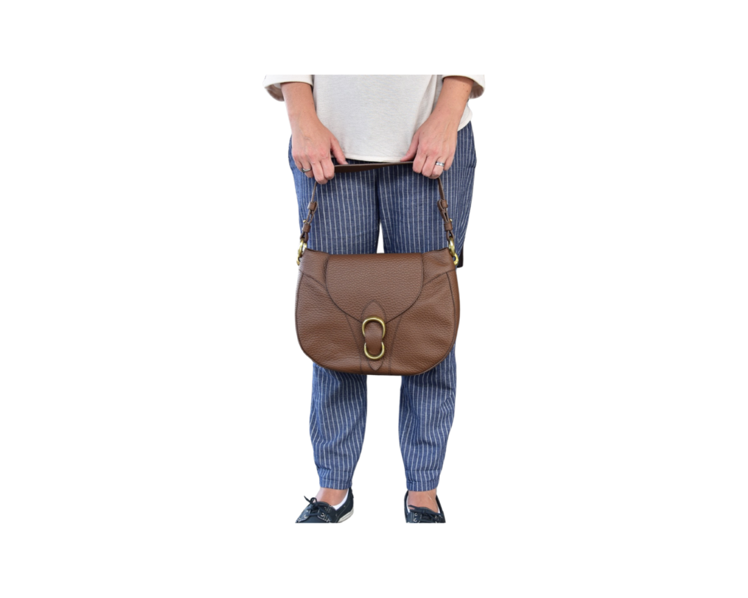 Beth Schultertasche Caramel aus Leder