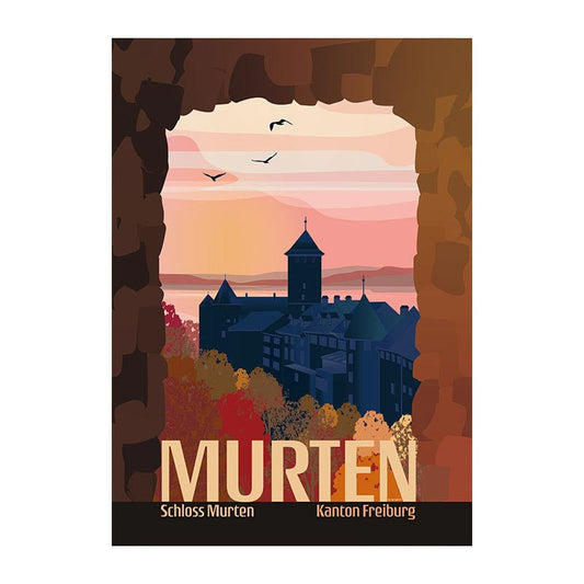 s.wert Postkarte Fribourg Murten, A6