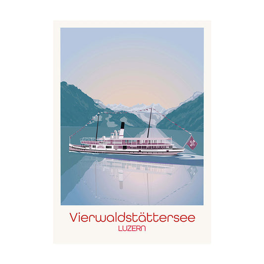 s.wert Postkarte Luzern Vierwaldstättersee, A6