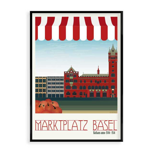 s.wert Poster Basel Marktplatz, A2