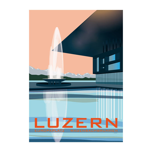 s.wert Poster Luzern Europaplatz Wagenbachbrunnen, A3