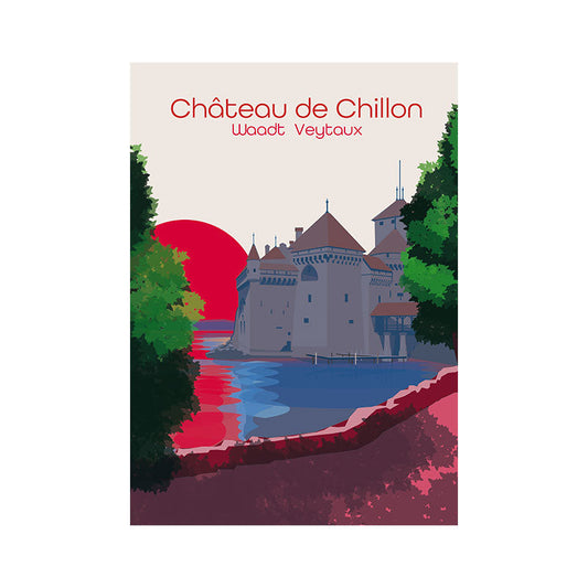 s.wert Poster Waadt Schloss Chillon, A3