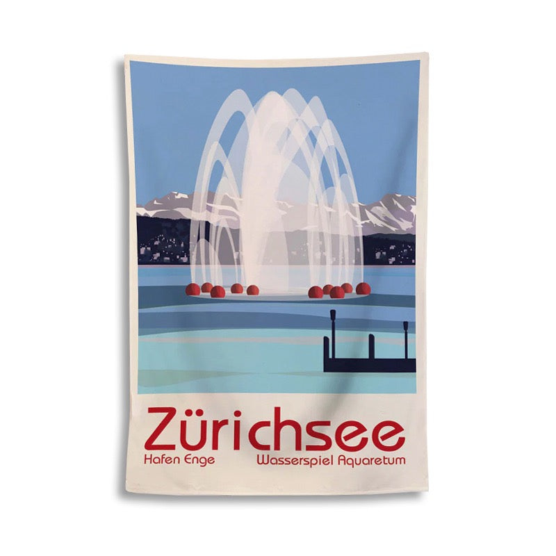 s.wert Badetuch Zürichsee, 150 x 100 cm