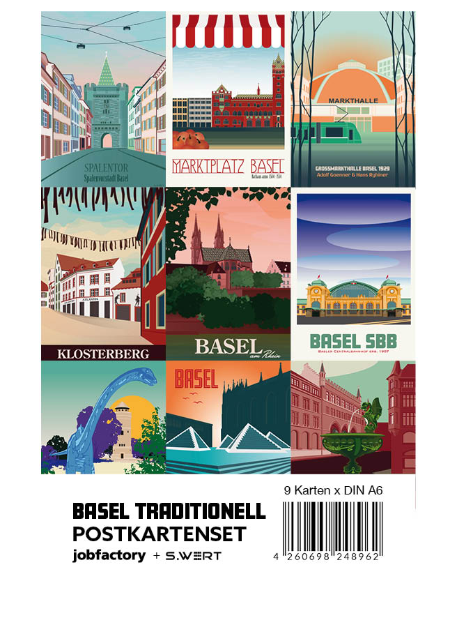 s.wert Postkartenset Traditionelles Basel, A6