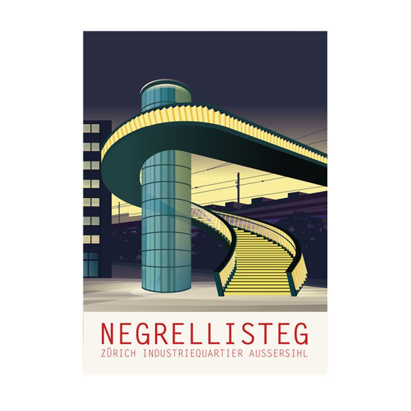 s.wert Postkarte Zürich Negrellisteg, A6