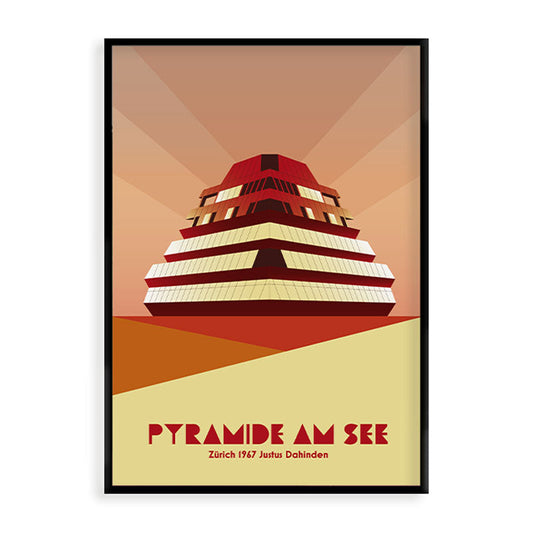 s.wert Postkarte Zürich Pyramide am See, A6
