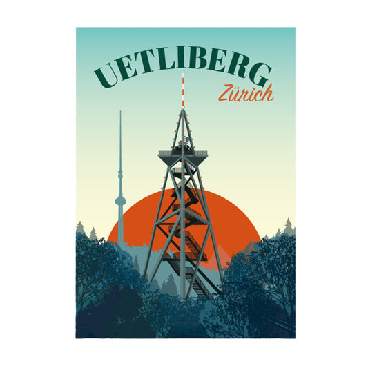 s.wert Postkarte Zürich Uetliberg, A6