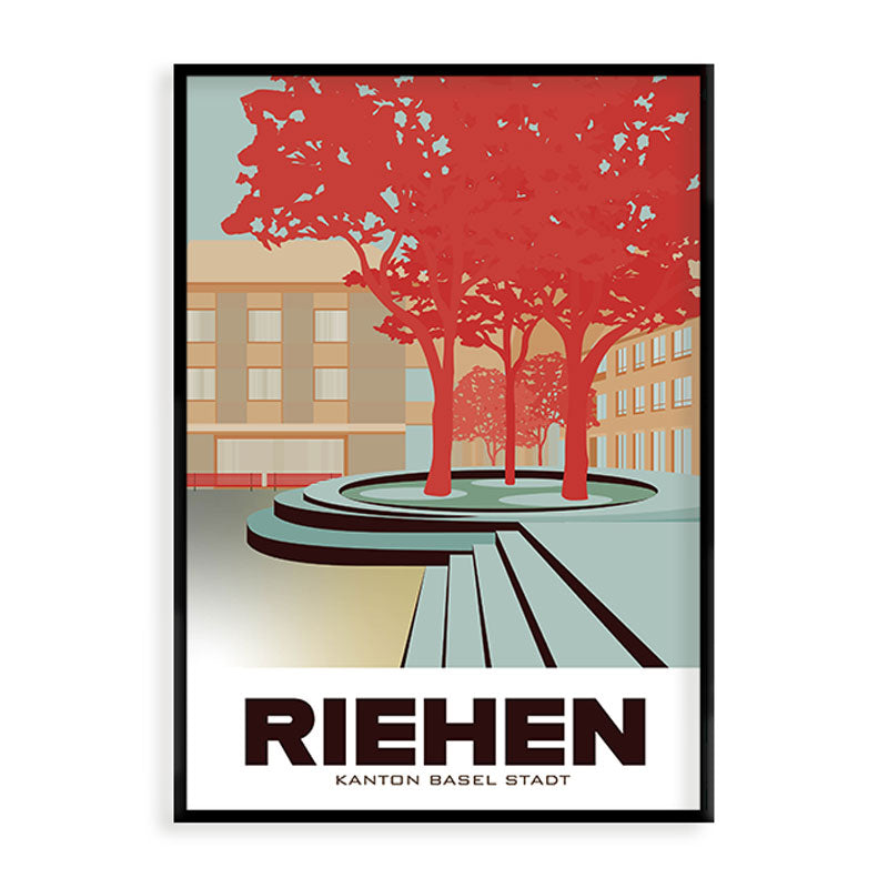 s.wert Postkarte Basel Riehen, A6