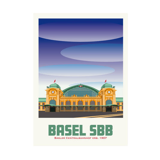 s.wert Postkarte Basel SBB, A6