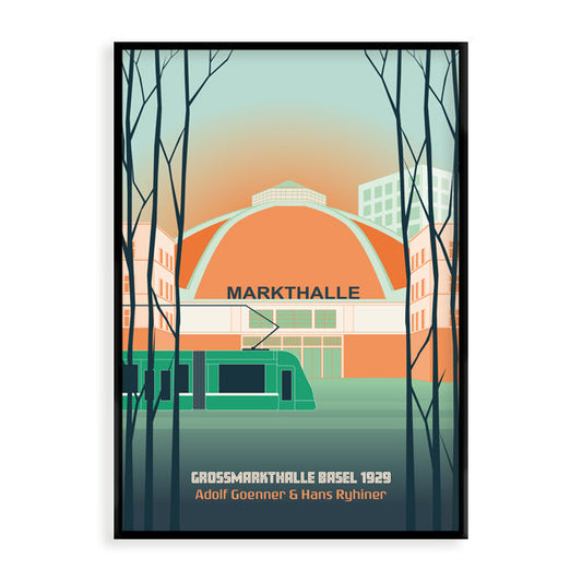 s.wert Postkarte Basel Markthalle, A6