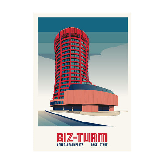 s.wert Poster Basel BIZ Turm, A3