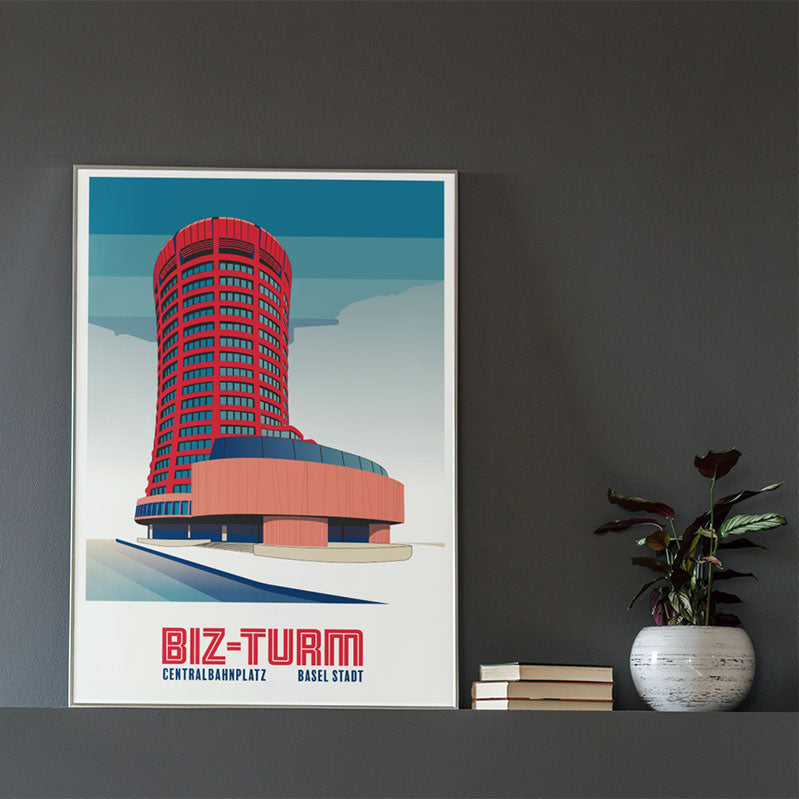s.wert Poster Basel BIZ Turm, A3