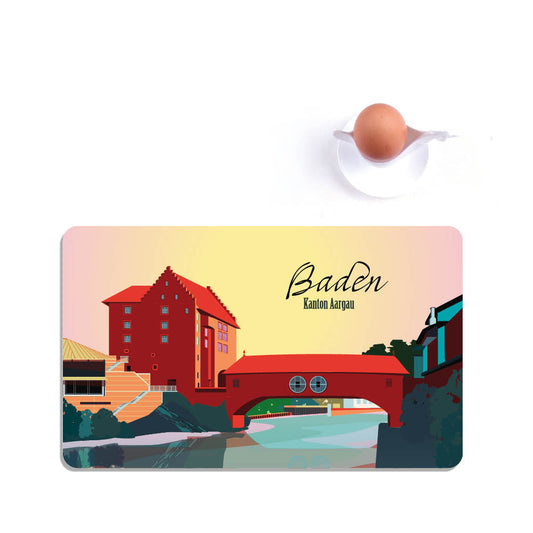 s.wert Frühstücksbrett Aargau Baden Landvogteischloss, 23.3 x 14.3 cm