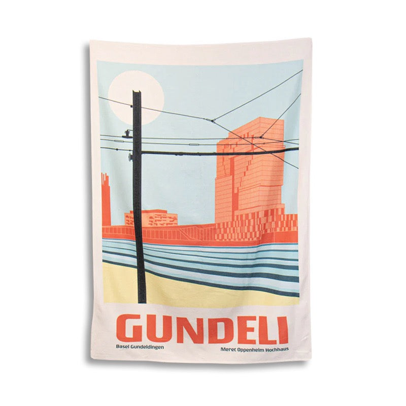 s.wert Badetuch Basel Gundeli, 150 x 100 cm