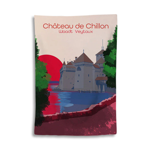 s.wert Badetuch Waadt Schloss Chillon, 150 x 100 cm