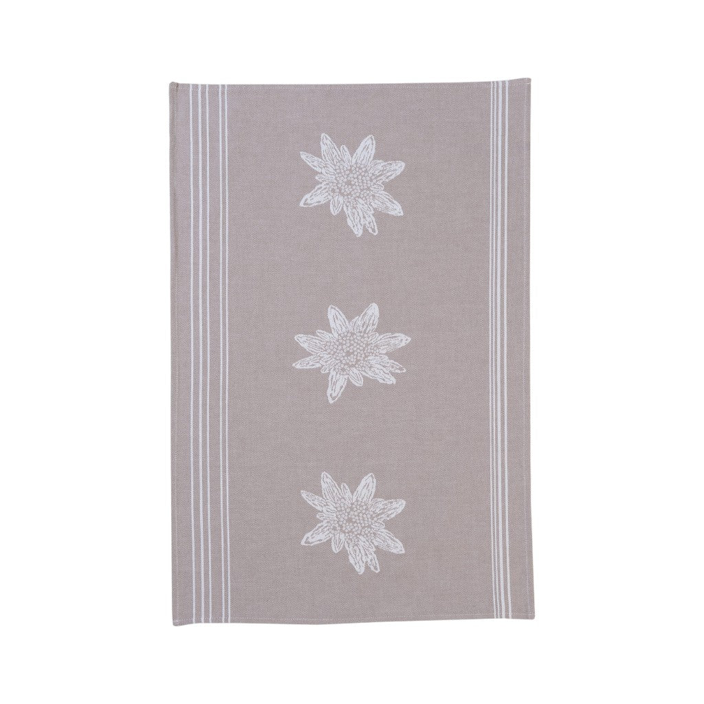 KULTSCHTOFF Küchentuch Berg-Edelweiss, Taupe
