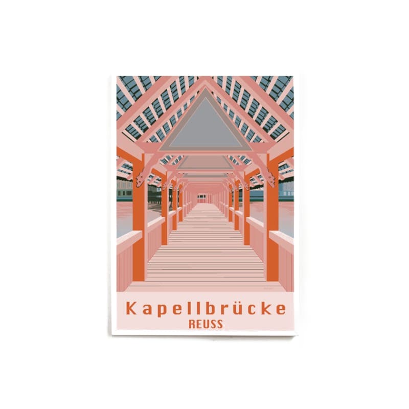 s.wert Poster Kapellbrücke Reuss, A2