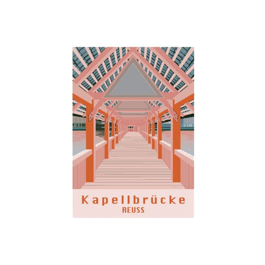 s.wert Postkarte Kapellbrücke Reuss, A6