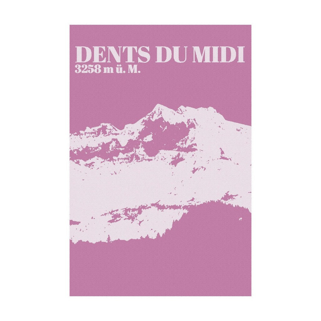 KULTSCHTOFF Küchentuch feinedinge Dents du Midi, Fuchsia