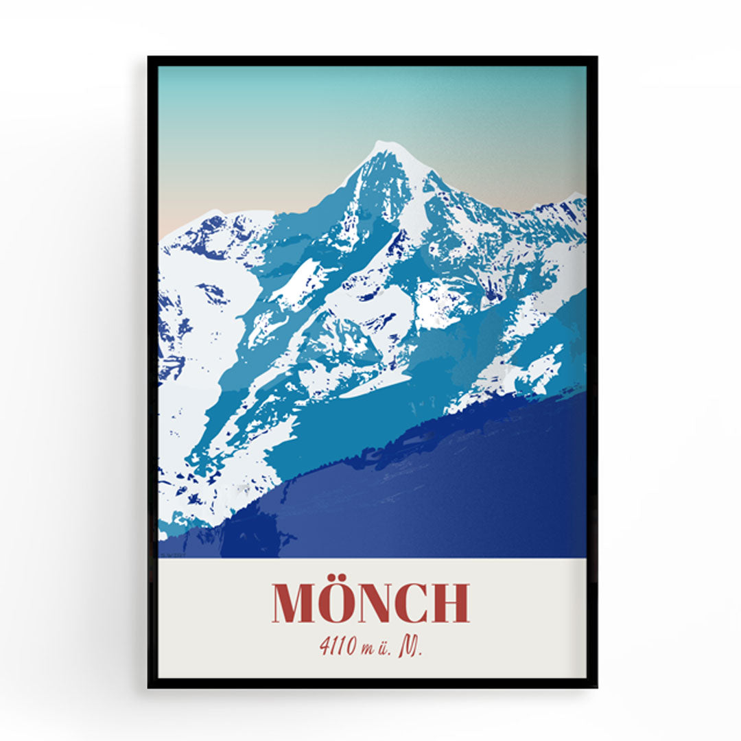 s.wert Poster Berner Alpen Mönch, A3
