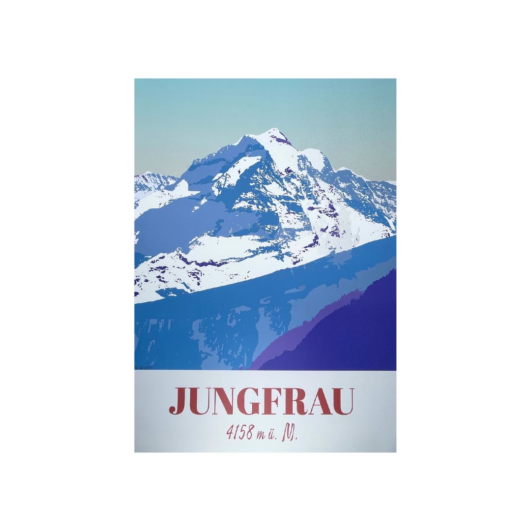 s.wert Poster Berner Alpen Jungfrau, A2