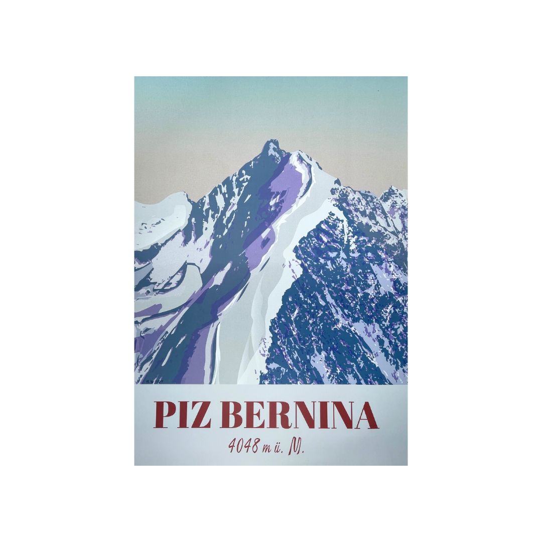 s.wert Poster Graubünden Piz Bernina, A2