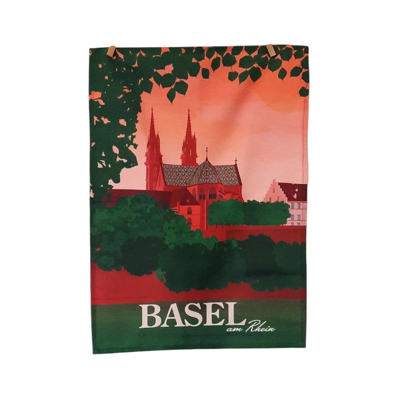 s.wert Geschirrtuch Basel Münster, Mehrfarbig