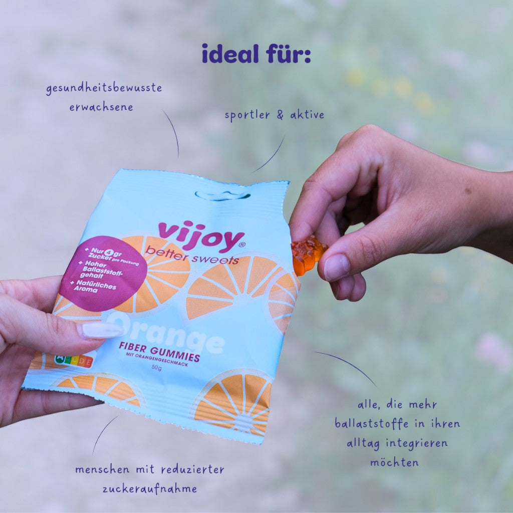 vijoy Fiber Gummies Pfirsich, 50g