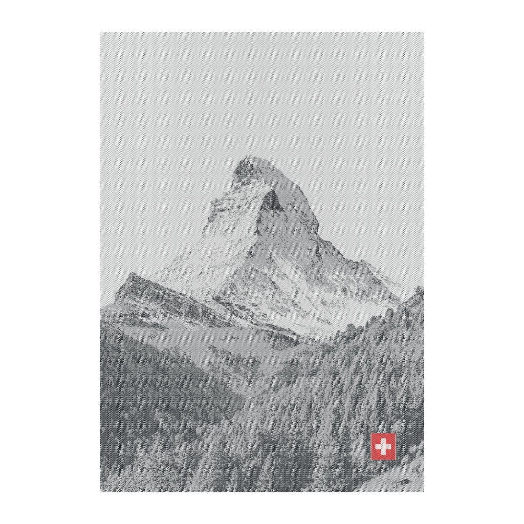 KULTSCHTOFF Küchentuch Matterhorn-Scherli, Schwarz