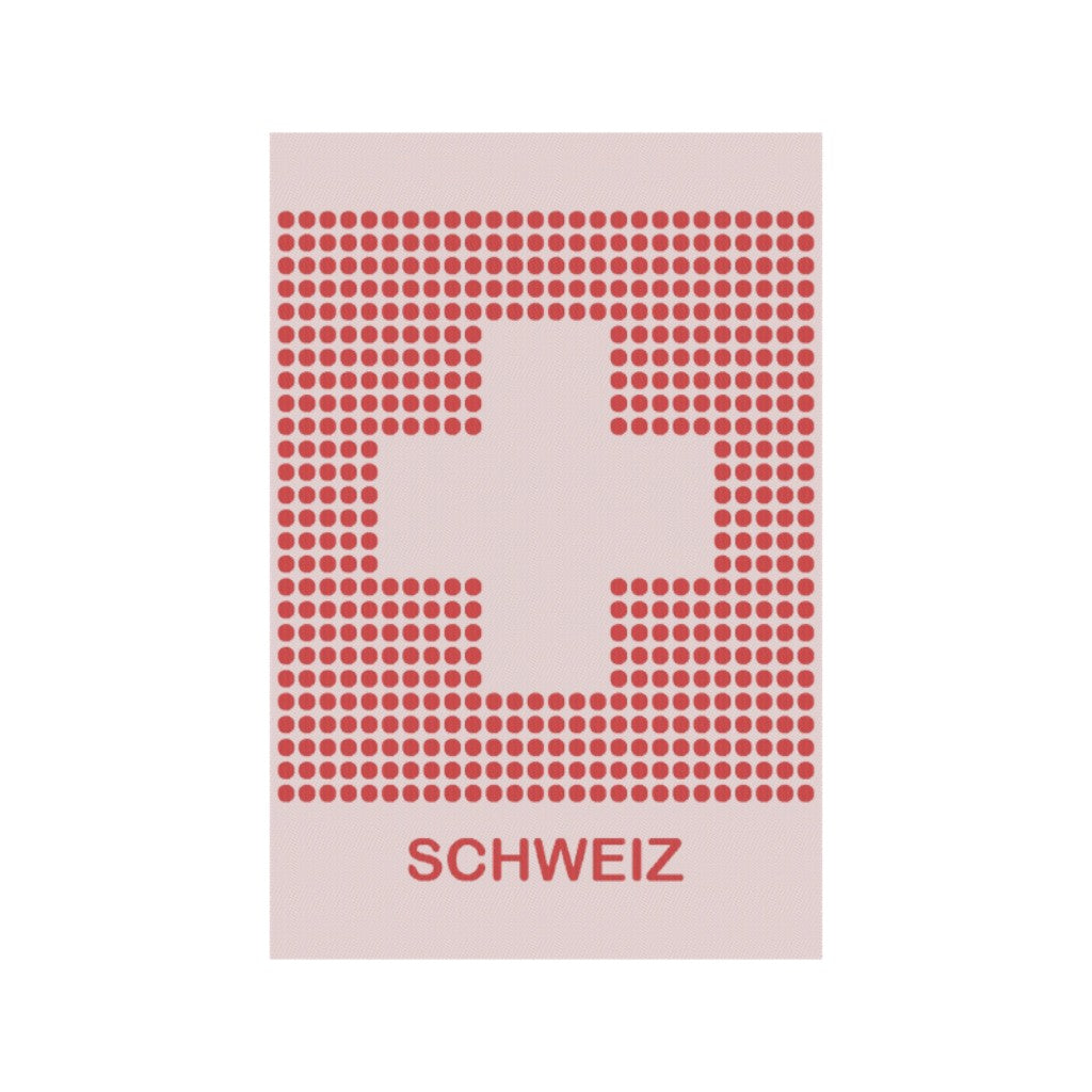 KULTSCHTOFF Küchentuch Swiss Cross, Punkt, Rot