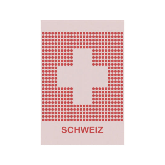 KULTSCHTOFF Küchentuch Swiss Cross, Punkt, Rot