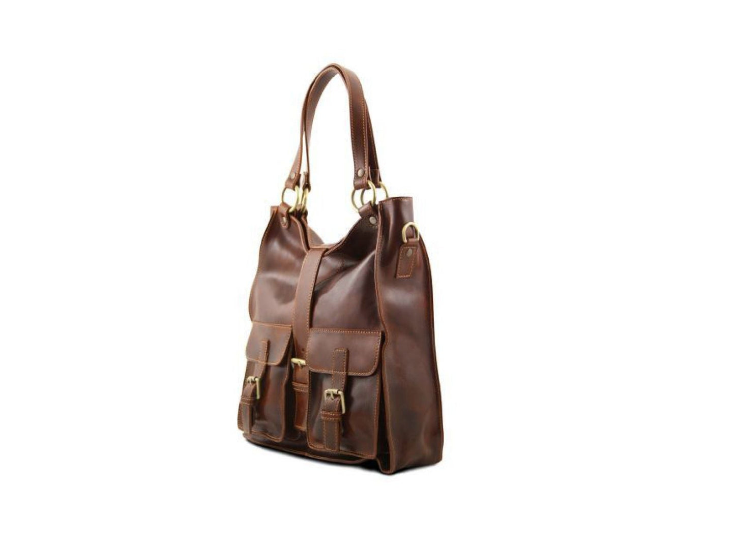 Melissa - Schultertasche Leder Schwarz