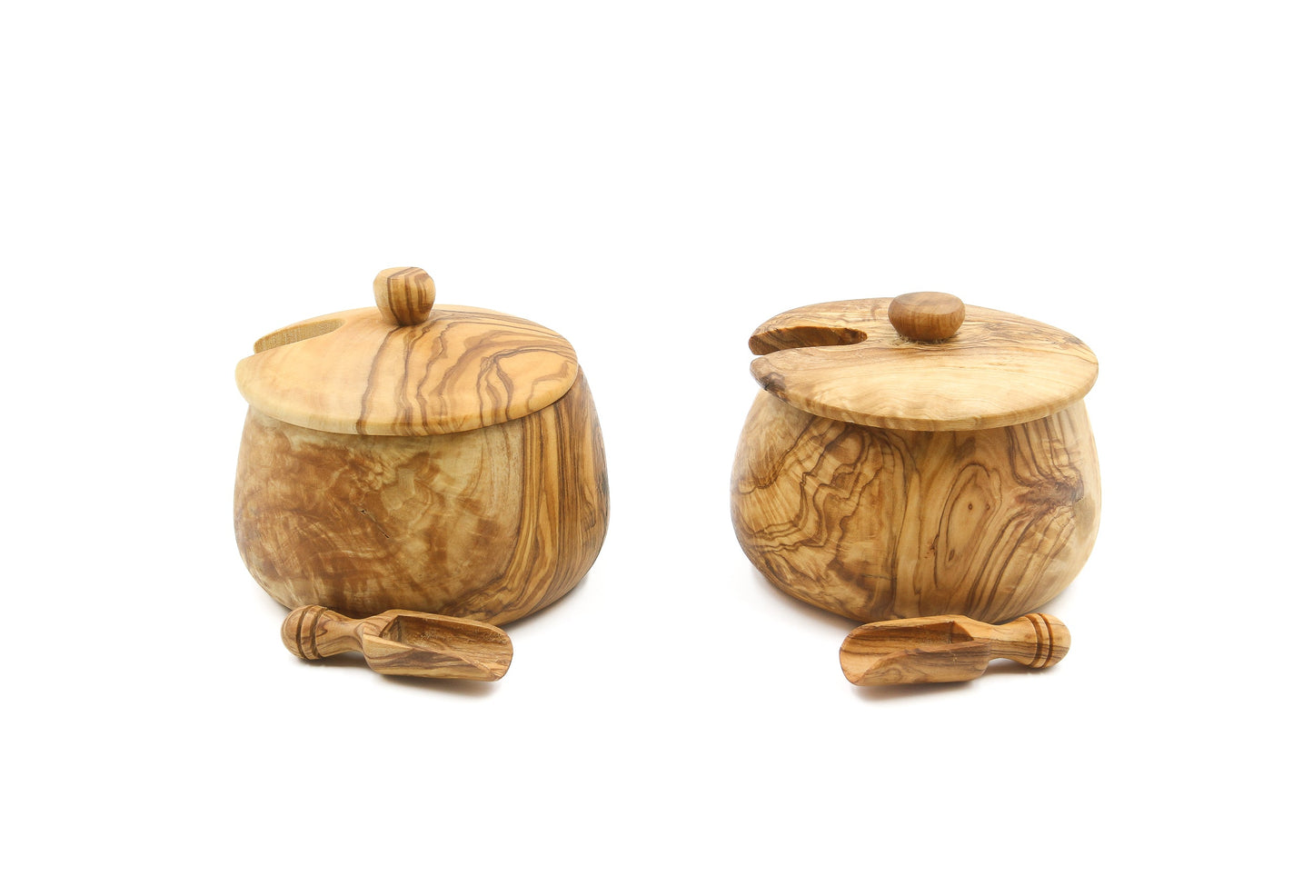 Olive wood salt/sugar cellar