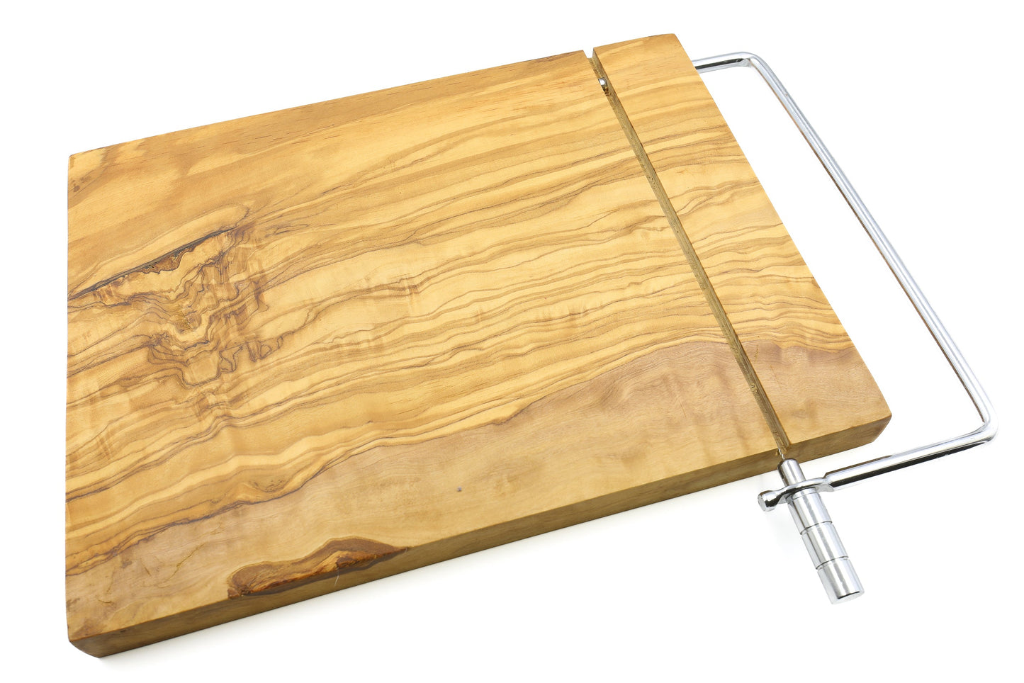 Premium olive wood cheese slicer with board, cheese shaver