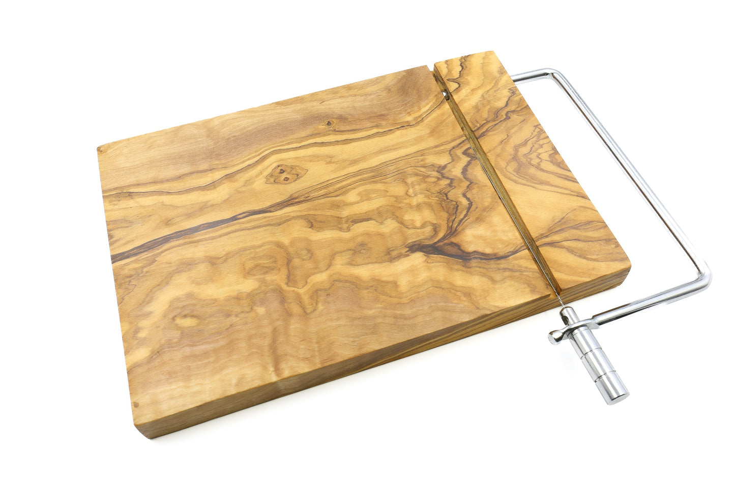Premium olive wood cheese slicer with board, cheese shaver