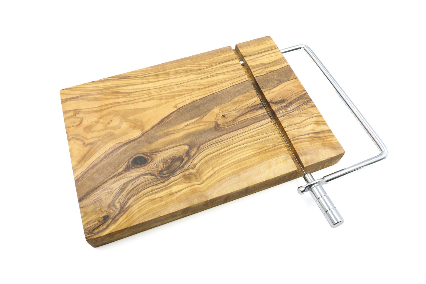 Premium olive wood cheese slicer with board, cheese shaver