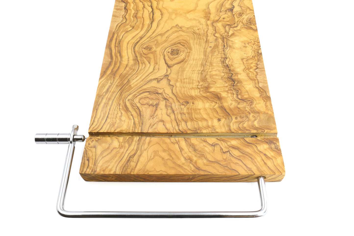 Premium olive wood cheese slicer with board, cheese shaver