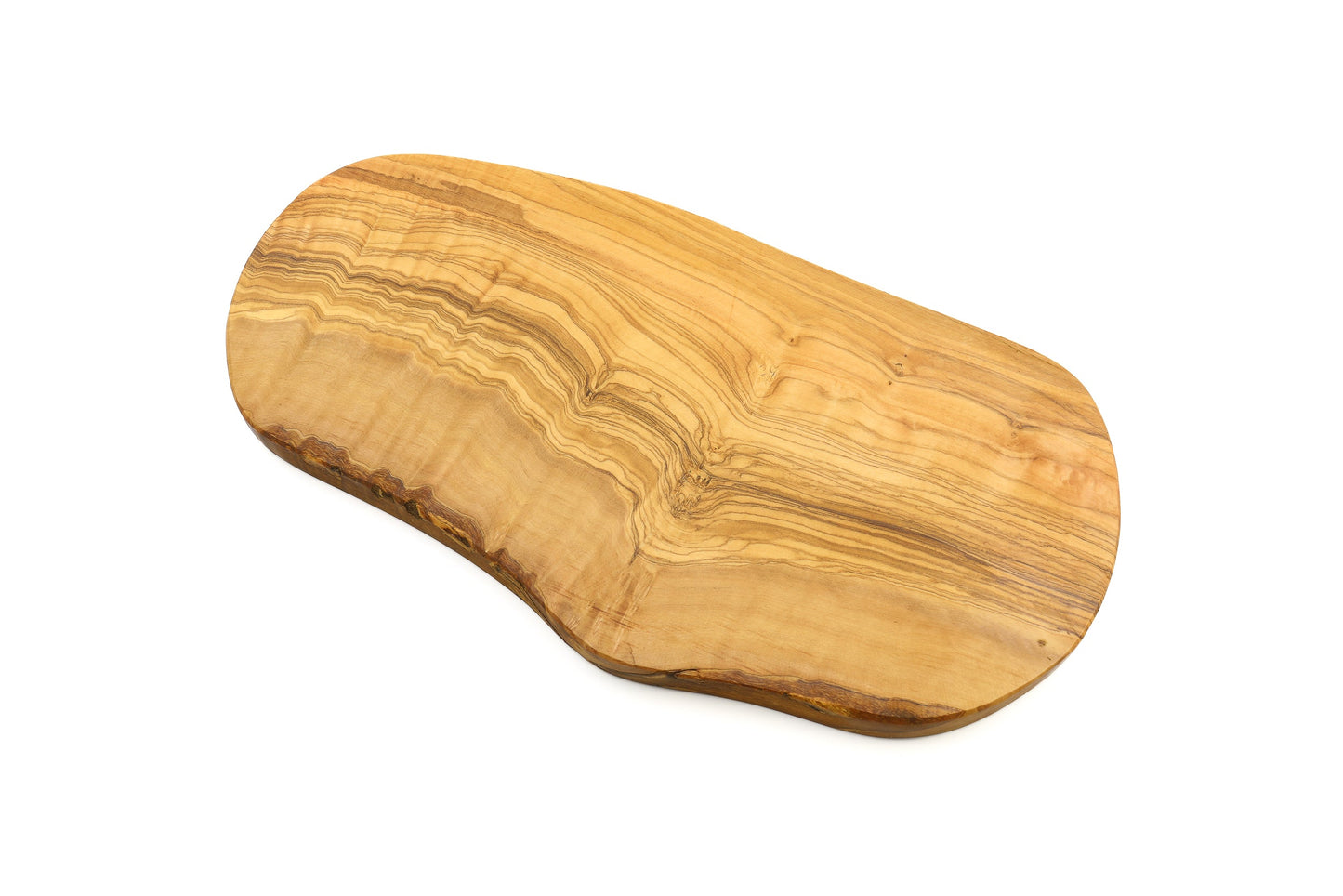 Irregular olive wood cutting board, organic and rustic shape