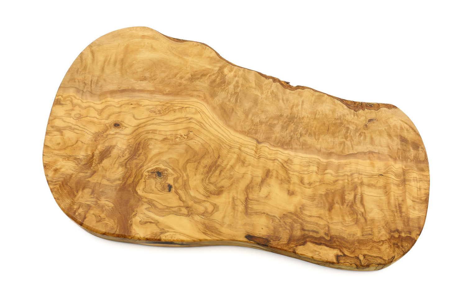 Irregular olive wood cutting board, organic and rustic shape