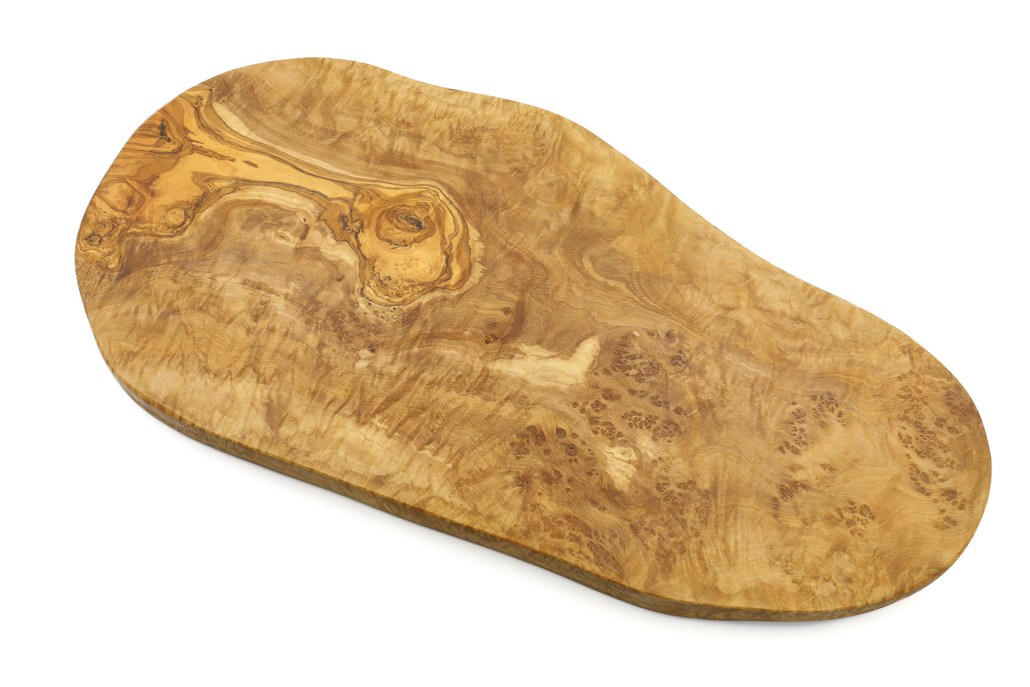 Irregular olive wood cutting board, organic and rustic shape