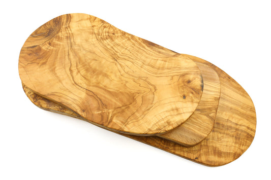 Irregular olive wood cutting board, organic and rustic shape
