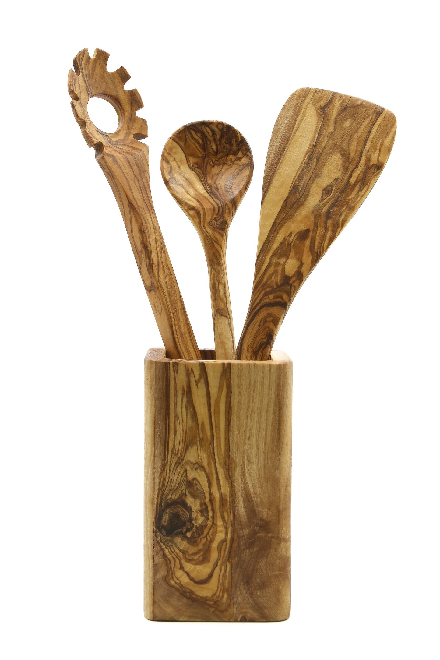 Olive wood kitchenware utensils set