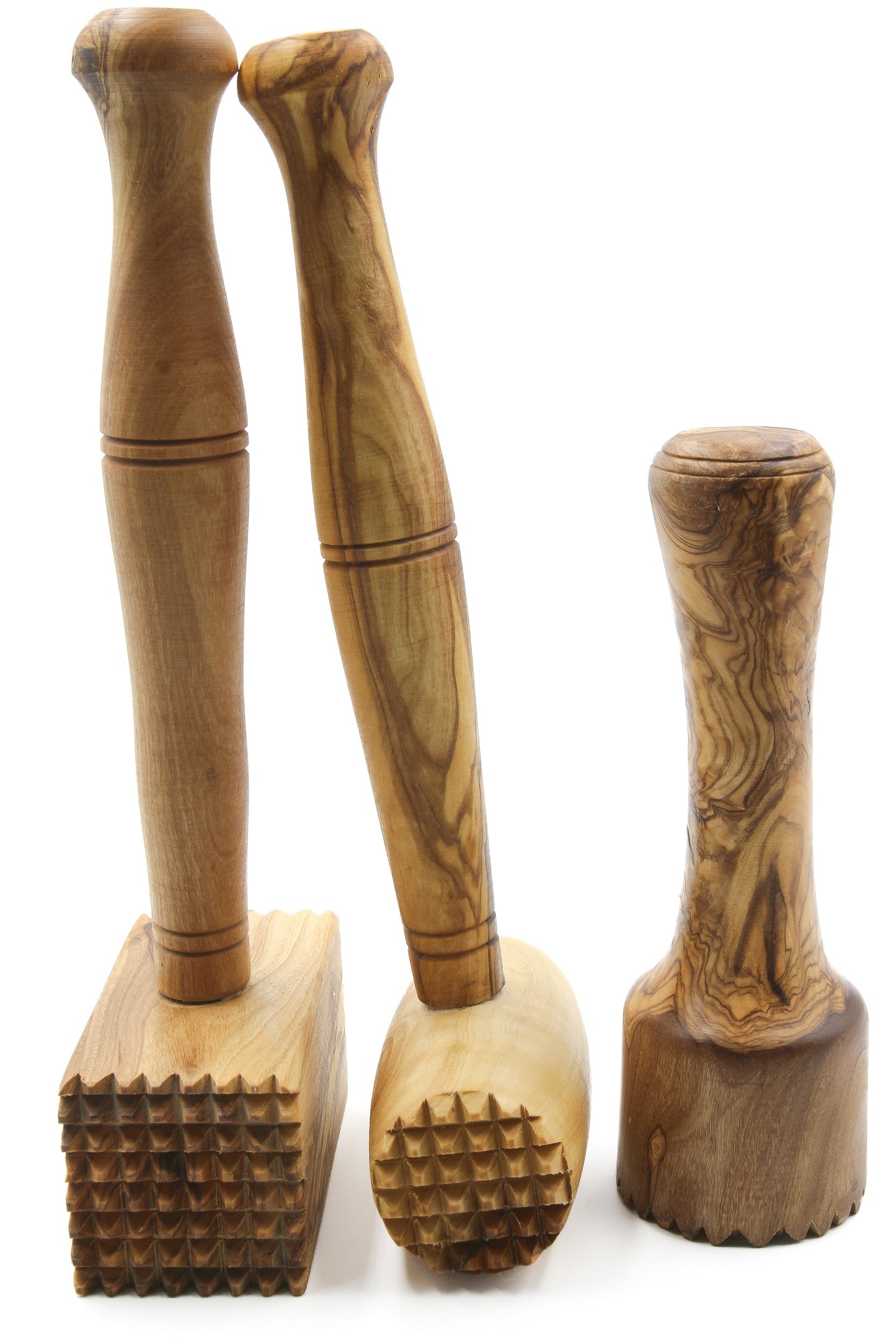 Olive wood meat tenderizer, steak hammer