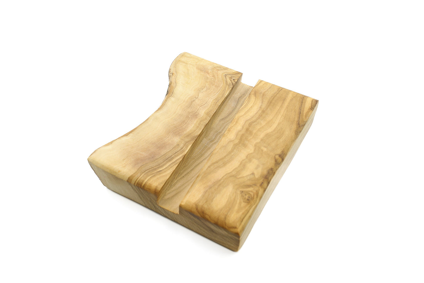 Olive wood mobile phone holder